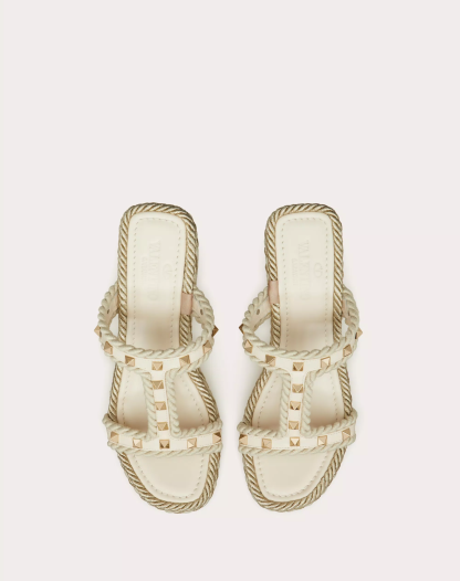 ROCKSTUD WEDGE IN CALFSKIN 90 MM